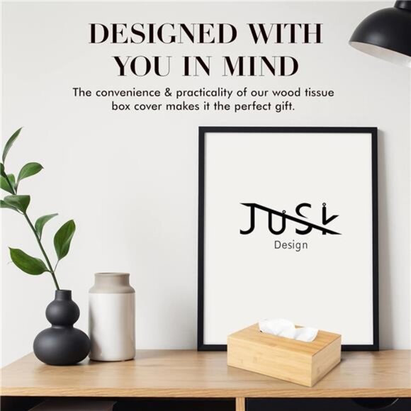 Design Tissue Box Holder - Modern, Minimalist, and Durable Wooden Tissue Box - Picture 6 of 7